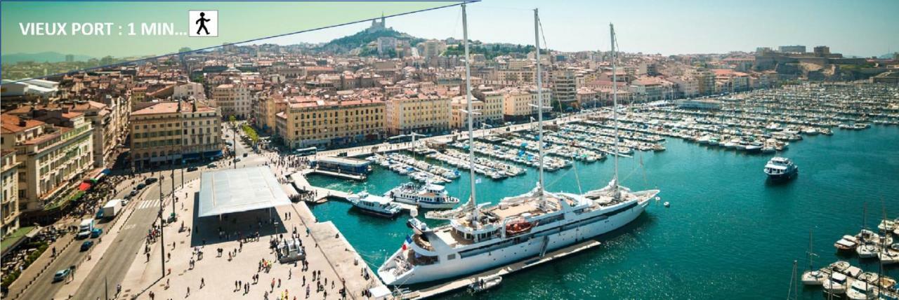 Happy T1 Tout Equipe - Confort - Vieux Port Marseille Bagian luar foto